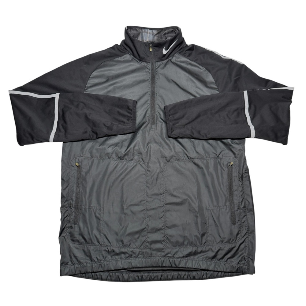 Nike Golf 1/4 Zip Windbreaker Pullover Mens Size Medium Black/Gray
